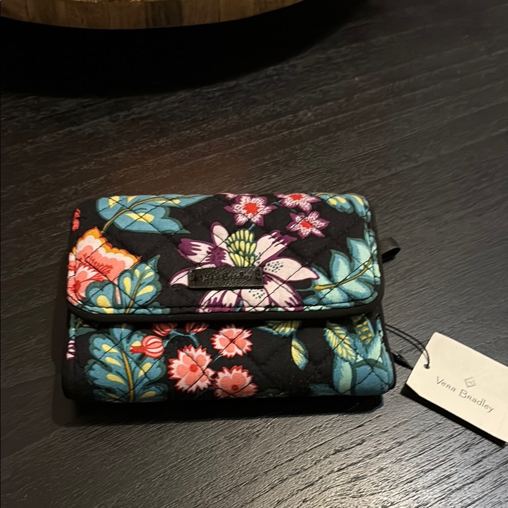 Vera Bradley Black Floral Wallet